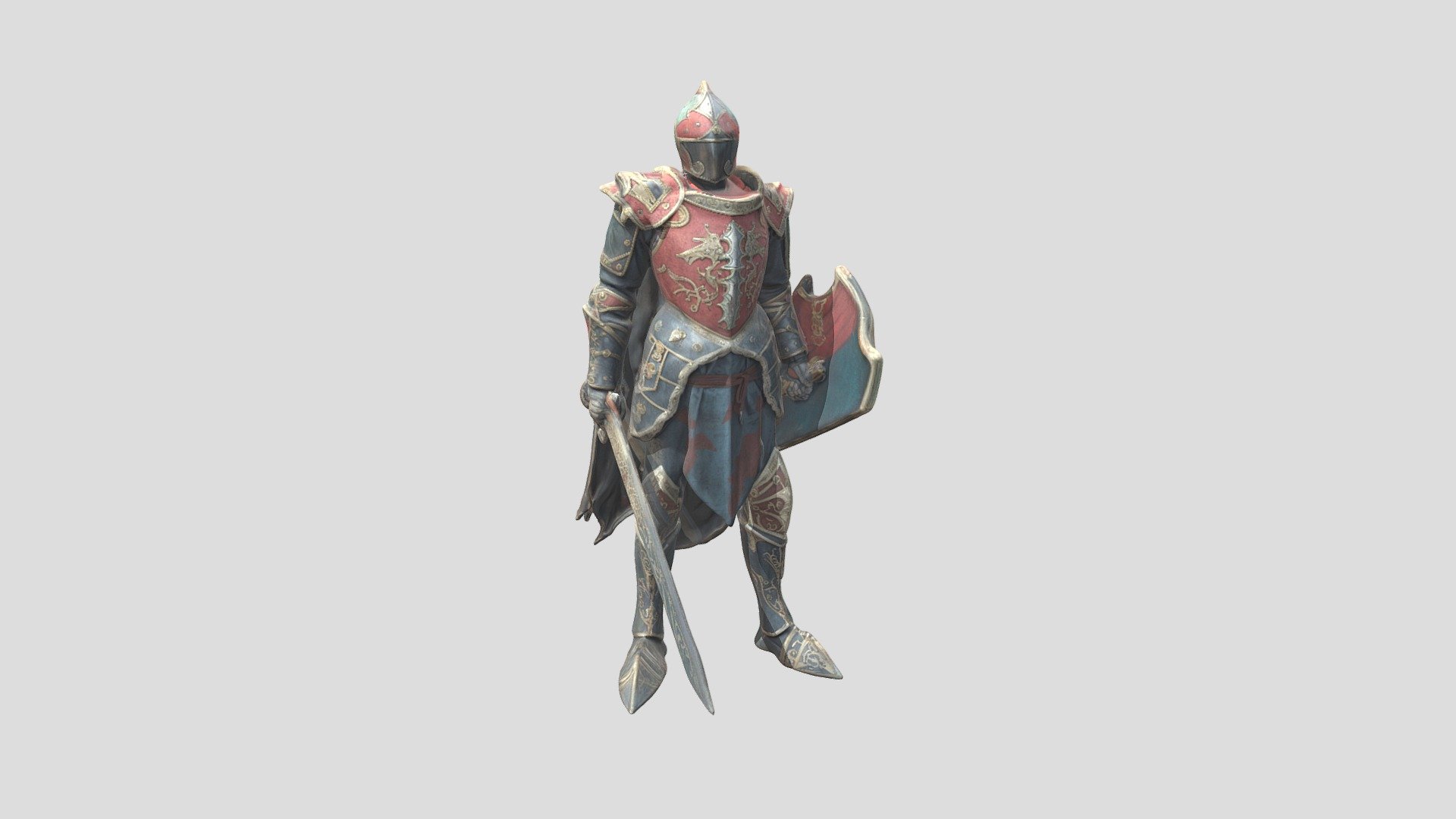 Fantasy Knight - Download Free 3D model by illustros [c277957] - Sketchfab