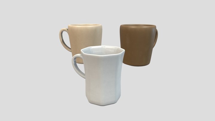 Basic coffe cup collection 3D Model
