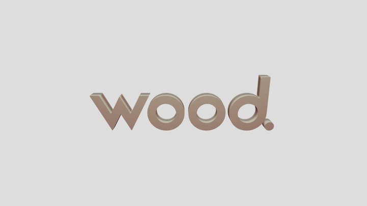 3d wood logo 3D Model