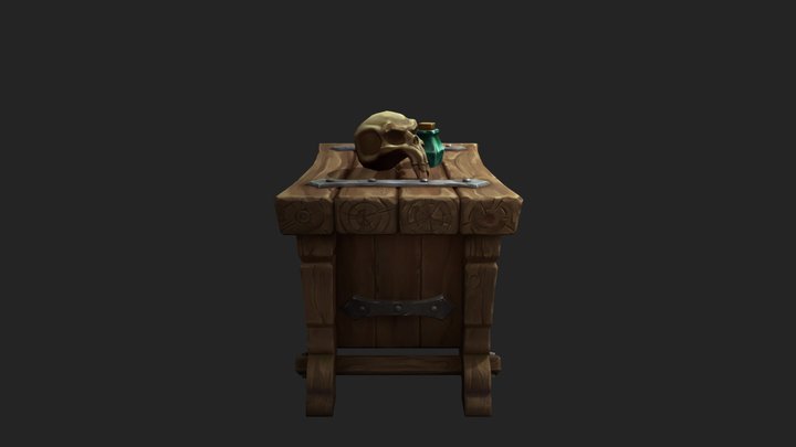 Writing Desk (Texturing) 3D Model