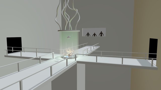 Alien laboratory scene (sketch) 3D Model
