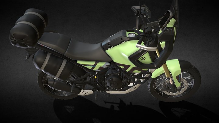 Brixton Storr 500 Adventure Motorcycle 3D Model
