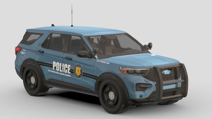 Police Car # 3 3D Model