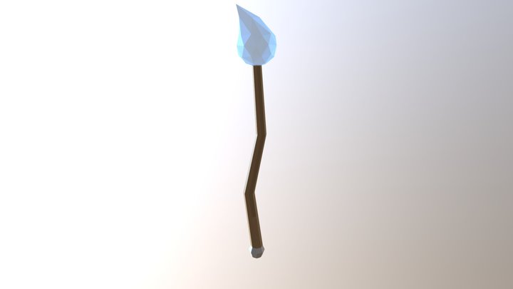 Water Mage Staff 3D Model