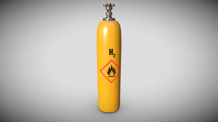 H2 gas Bottle 3D Model