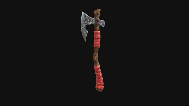 Battle-worn axe 3D Model