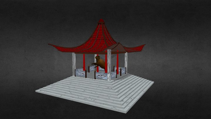 Simple Chinese Pagoda 3D Model