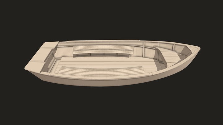 Pletna Boat Model 3D Model
