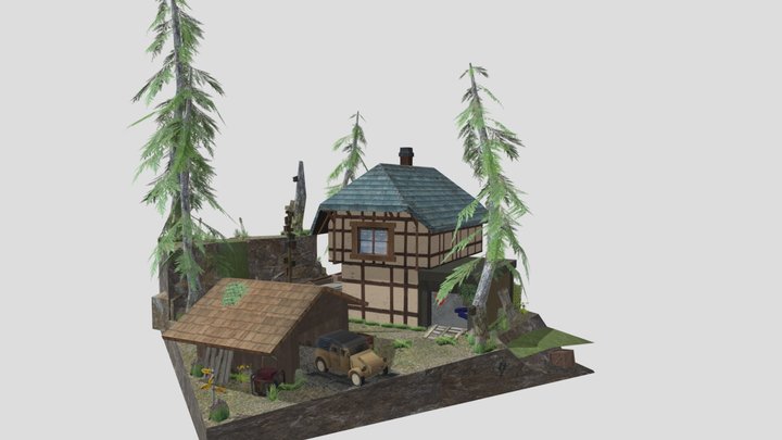 DAE Diorama - Forest Loner 3D Model