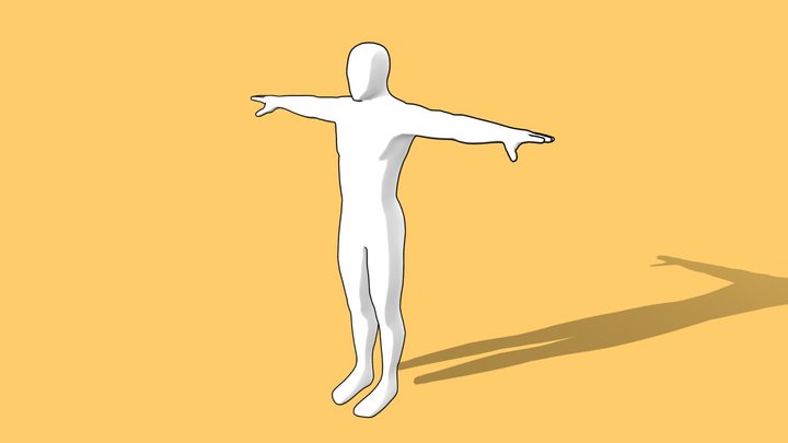 Human cartoon 3D Model