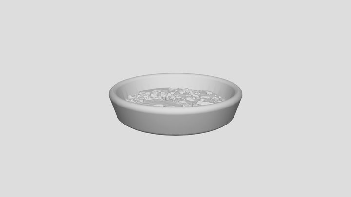 ハマボウ-醤油皿 3D Model