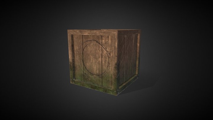Crate lost in the jungle 3D Model