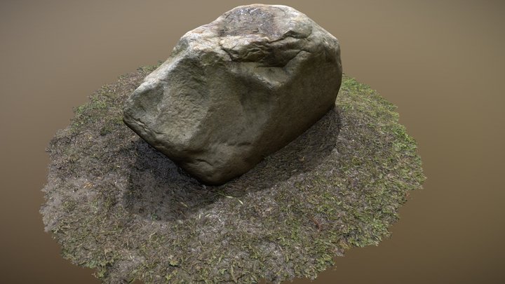 Low poly Photogrammetry Rock 3D Model