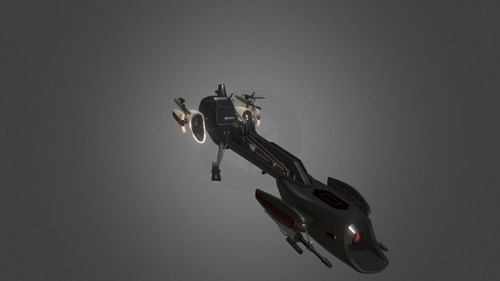 Clan Solus BARC Speeder 3D Model