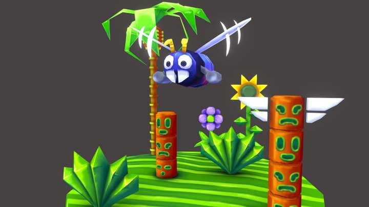 Sonic the Hedgehog Buzz Bomber 3D Model