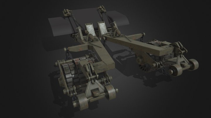 KMT-7 Mine Roller (Early Type) 3D Model
