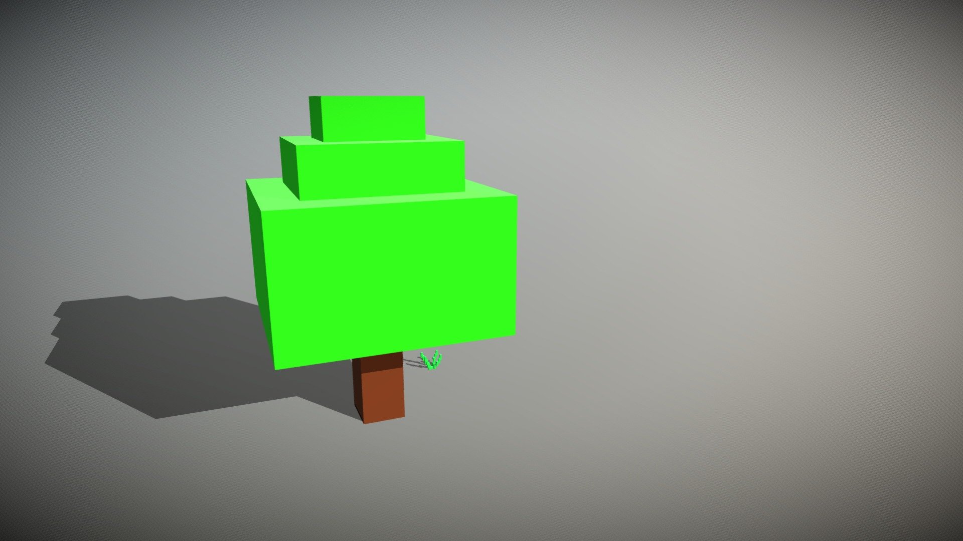 Voxel tree and grass