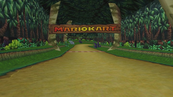 3DS - Mario Kart 7 - DK Jungle 3D Model