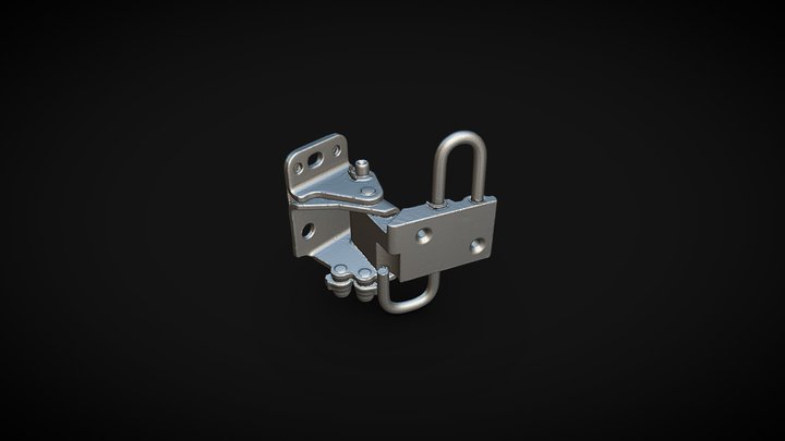 Hinge with built-in checkstrap, VW Group | UE11. 3D Model