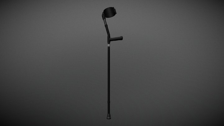 Forearm Crutch Baked/Textured 3D Model