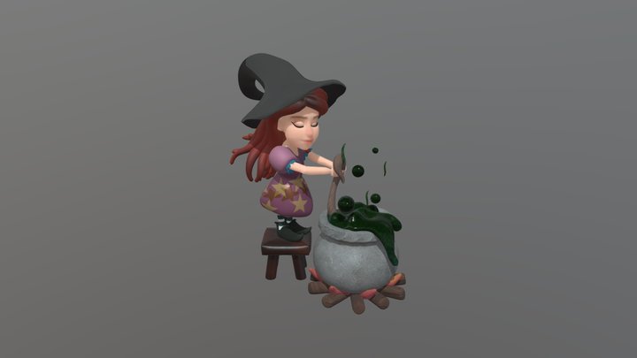 3d witch character 3D Model