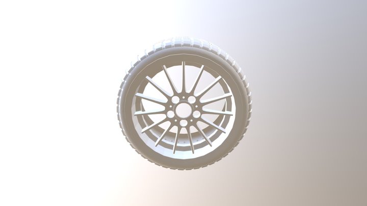 Style 32 Wheel Decimated 3D Model
