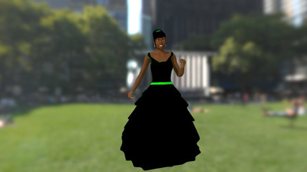 Female Character Dancing 3D Model