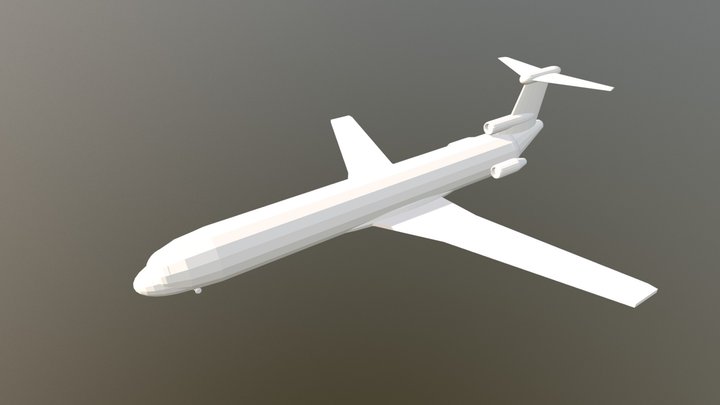 Primitive Boeing 727 3D Model