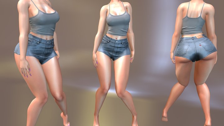 Stand Ad eBODY Shorts 3D Model