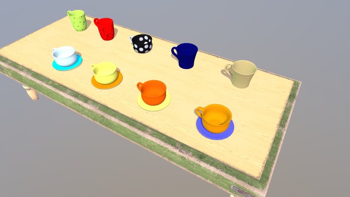 Table Cups 3D Model