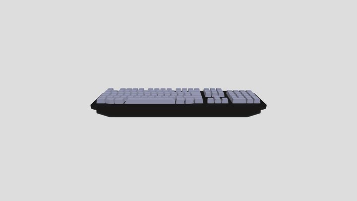 Low Poly Keyboard 3D Model