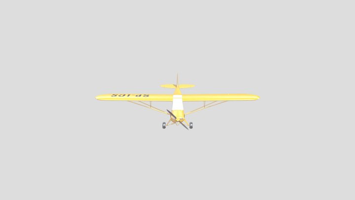 Piper Pa18 Bs 3D Model