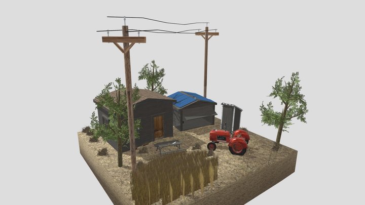 DAE Diorama retake – Small farm 3D Model