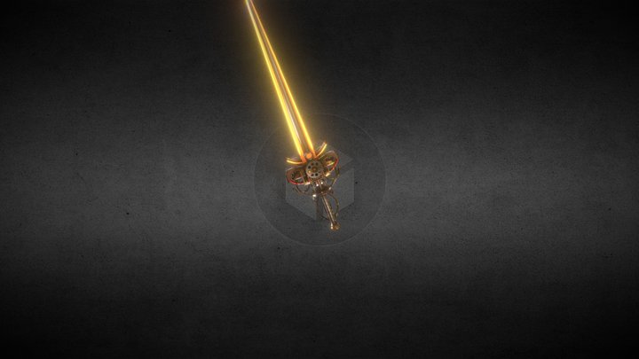 Steampunk Laser Sword 3D Model