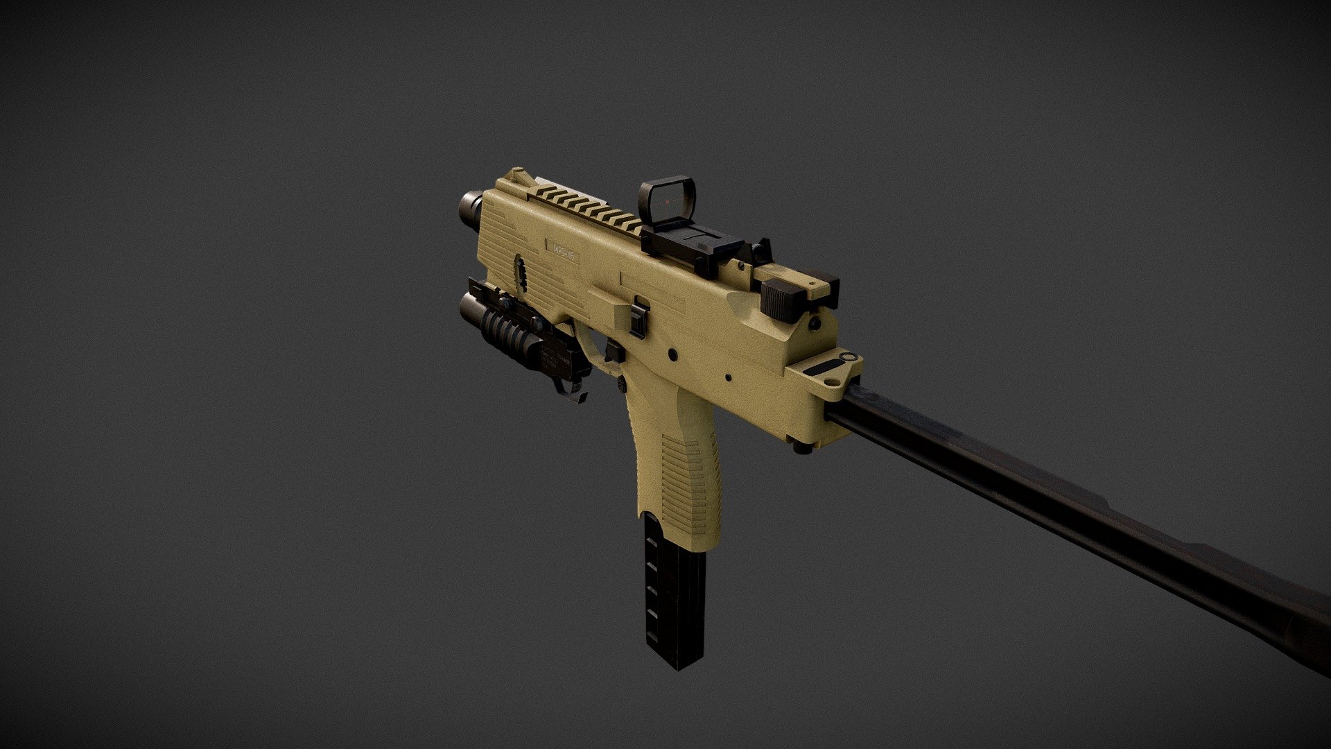 MP9 with M203 grenade launcher - 3D model by an00bis [c29a920] - Sketchfab