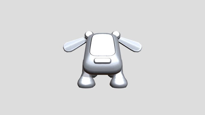 Low Poly iDog 3D Model