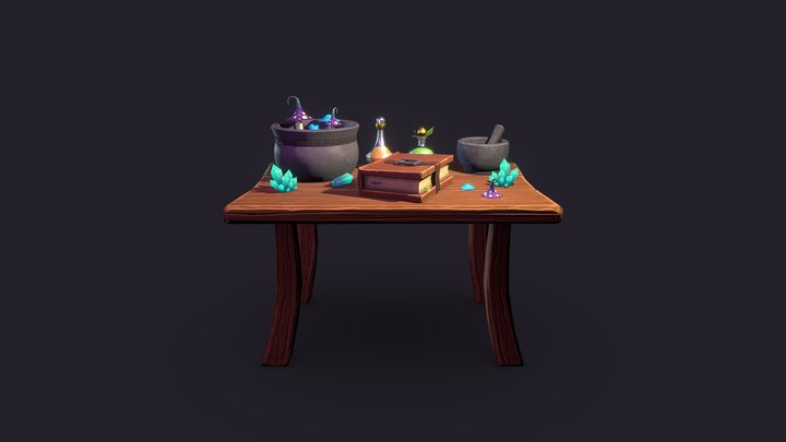 Alchemist's Table 3D Model