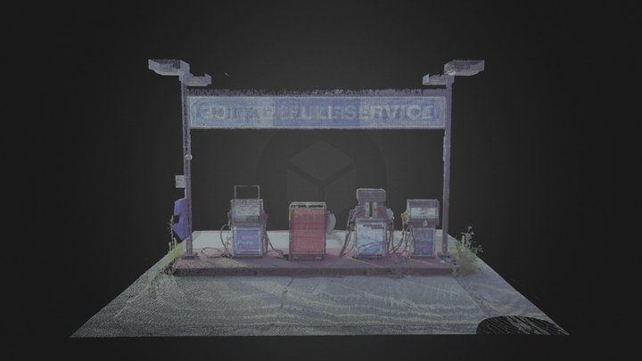 Gas Station; Pumps Only; 10mm 3D Model