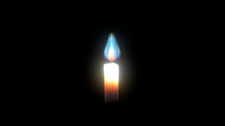 Lit Candle / Vela Acesa 3D Model