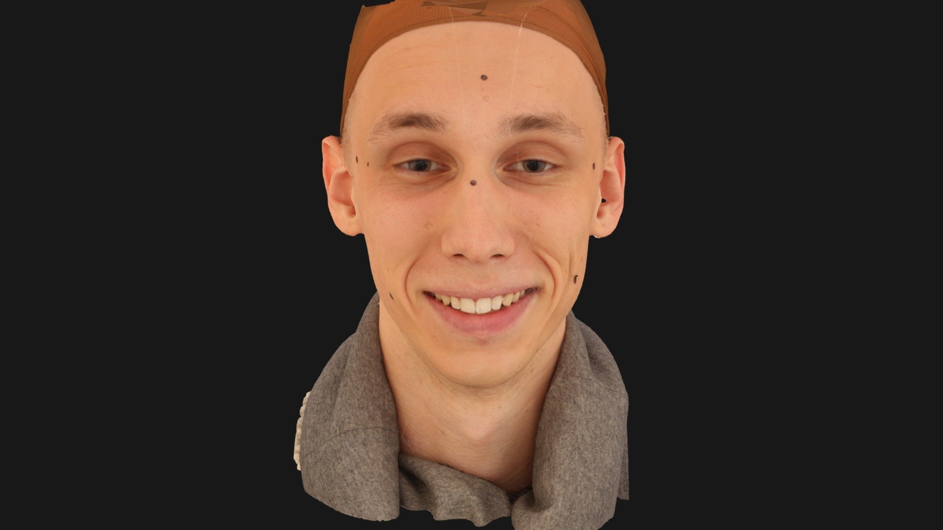 Head 3D Scan - Ilja - Smile Mouth Opened