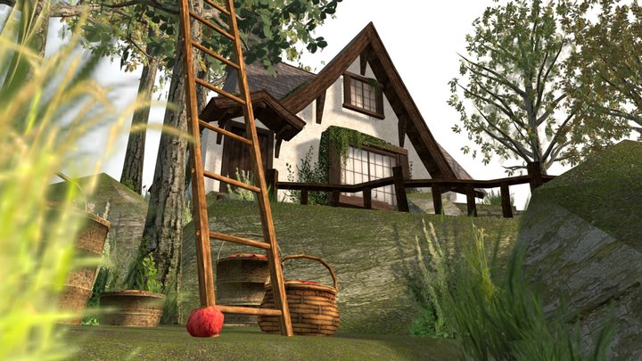 DAE Diorama - Grandma's House 3D Model
