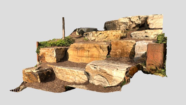 Little_Island_Stone_Steps 3D Model