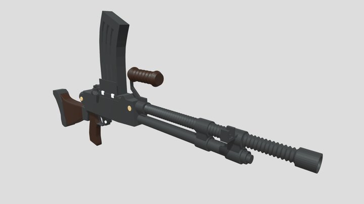 Japanese WW2 Type 96 LMG 3D Model