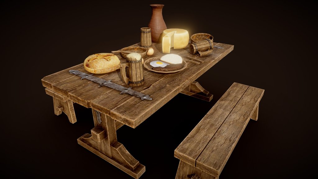medieval tavern table