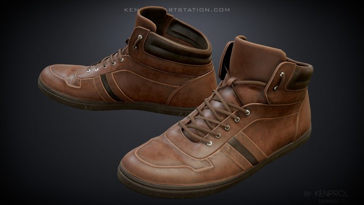 Leather shoes 3D Model