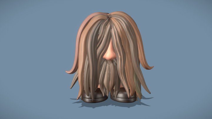 Day 6: Uncontrollable Hair 3D Model
