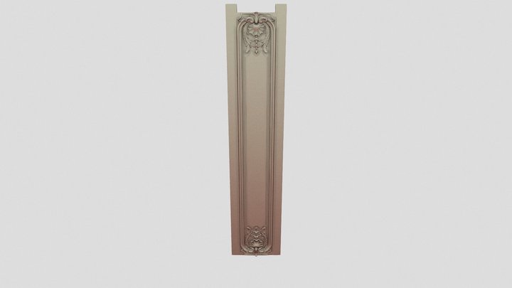 Carved Regency panel 3D Model
