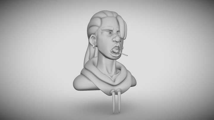 Dreadlock Head Sculpt - Base Mesh 3D Model