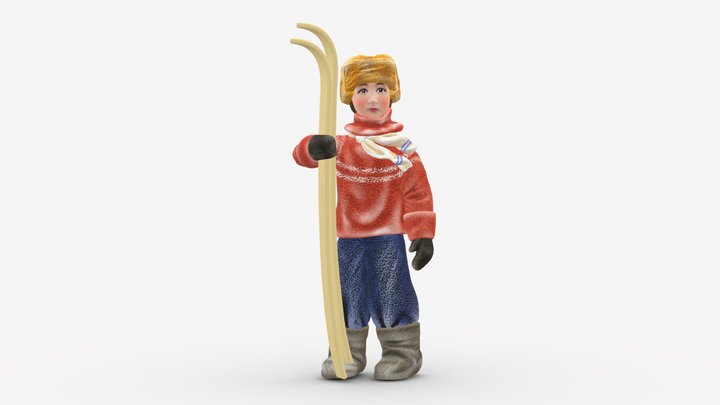 001341 junior kid in red sweater 3D Model