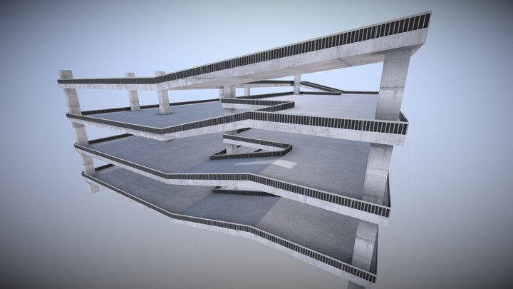 Multi - Storey Car Park - Floor Parking 3D Model